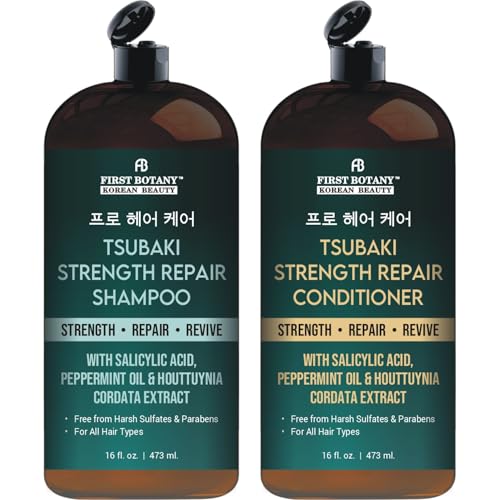Tsubaki Strength Repair Shampoo & Conditioner for Damaged Hair, 16 fl oz